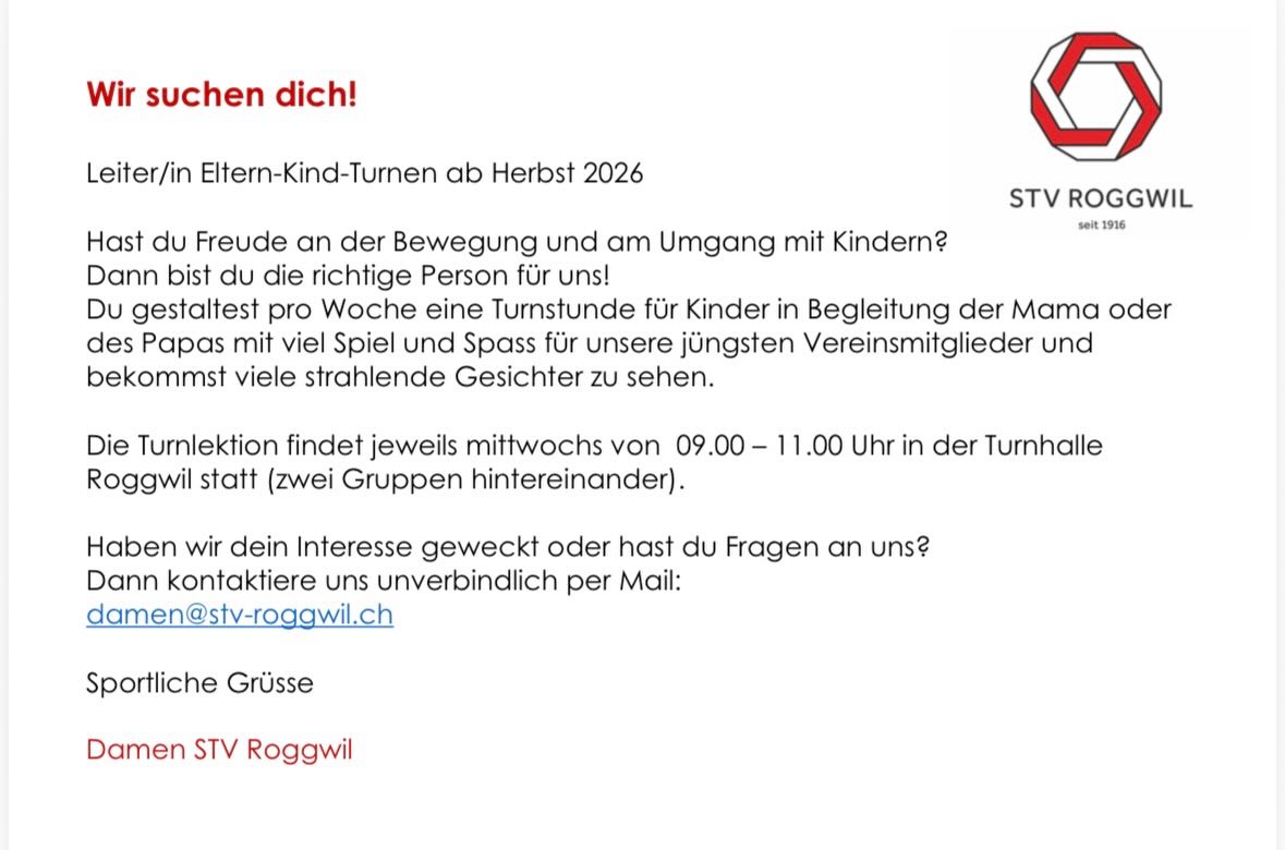 Wir suchen dich! Melde dich gerne bei Interesse🥰